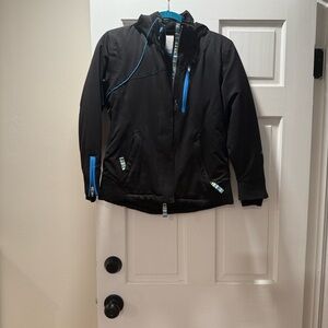 Obermeyer Kids Black Ski Jacket with Blue Accents